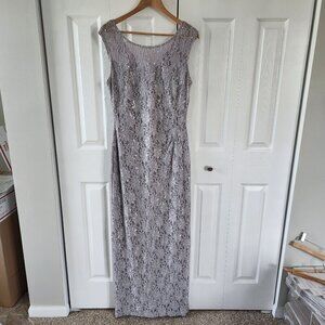 Connected Apparel Gray Sleeveless Fitted Dress